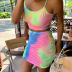 wholesale clothing vendor Nihaostyles new tie-dye sling tube top skirt fashion set NSHTL67332