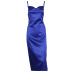 Solid Color Sling Cross Wrap Dress NSHTL67334