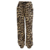 Leopard Print Lace-Up Straight-Leg Pants NSHTL67361