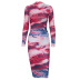 nihaostyle clothing wholesale new women s printed long-sleeved round neck dress NSHTL67369