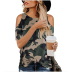 wholesale clothing vendor Nihaostyles Leopard Print Camouflage Twisted Off Shoulder Short Sleeve T-Shirt NSYID67479