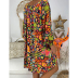 wholesale clothing vendor Nihaostyles V-neck print long dress NSYID67484