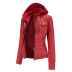 wholesale women s clothing Nihaostyles detachable hooded leather jacket  NSNXH67389
