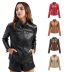 wholesale women s clothing Nihaostyles spring and autumn thin locomotive leather jacket NSNXH67398