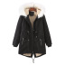 wholesale ropa de mujer Nihaostyles invierno gran cuello de piel más abrigo de algodón de terciopelo NSNXH67405