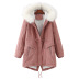 wholesale women s clothing Nihaostyles winter big fur collar plus velvet cotton coat NSNXH67405