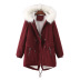 wholesale ropa de mujer Nihaostyles invierno gran cuello de piel más abrigo de algodón de terciopelo NSNXH67405