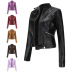 wholesale women s clothing Nihaostyles spring and autumn stand-up collar leather jacket  NSNXH67408