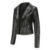 wholesale women s clothing Nihaostyles washed PU leather lapel jacket  NSNXH67413