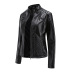 wholesale women s clothing Nihaostyles casual leather stand-up collar jacket  NSNXH67418