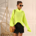 wholesale women s clothing Nihaostyles fluorescent color pile collar loose sweater NSYX67429
