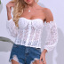 wholesale women s clothing Nihaostyles strapless lace wrap chest slim long-sleeved top NSYX67432