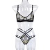 wholesale clothing vendor Nihaostyles see-through lace embroidery split lingerie set NSYX67444