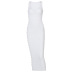Solid Color Bandage Low Cut Slim Dress NSHTL67517