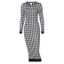 nihaostyle clothing wholesale spring new long-sleeved round neck skirt NSHTL67544