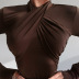 nihaostyle clothing wholesale new fashion hanging neck long sleeves jumpsuit NSHTL67558