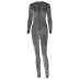 nihaostyle clothing wholesale fashion half-open collar zipper long-sleeved slim jumpsuit NSHTL67564