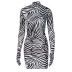 nihaostyle clothing wholesale new printed slim high-neck dress NSHTL67573