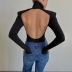 nihaostyle clothing wholesale new sexy backless long-sleeved high-necked jumpsuit NSHTL67575