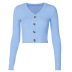 wholesale clothing vendor Nihaostyles cropped long-sleeved all-match top NSHTL67596