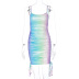 Drawstring Color Short Dress NSHTL67601