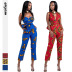Printing Sexy Strappy Jumpsuit NSMDF67638