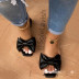 Solid Color Flat Bow Sandals NSJJX67782