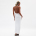 halter neck sexy dress open back solid color dress wholesale women s clothing Nihaostyles NSLBK67814