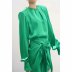 summer green shirt-style long-sleeved dress nihaostyle clothing wholesale NSAM67930