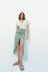 summer linen wave dot midi skirt nihaostyle clothing wholesale NSAM67935