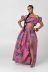 print high waist split elastic mid-length dress nihaostyle clothing wholesale NSMDF67953