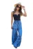 tie-dye printing summer casual loose elastic pants nihaostyle clothing wholesale NSMDF67955