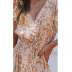 Floral Print Sleeveless V Neck Slim Dress NSJIM67992
