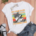 Cartoon cute little fat cat English print casual short-sleeved T-shirt nihaostyle clothing wholesale NSYAY68002