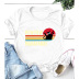 Cartoon Letter Black Cat Print Casual Short-Sleeved T-Shirt NSYAY67999