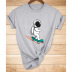 Creative astronaut printed casual short-sleeved T-shirt nihaostyle clothing wholesale NSYAY67998