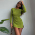 women s autumn new long-sleeved strap dress nihaostyle clothing wholesale NSYLF68016