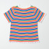 Short-sleeved knitted striped blouse nihaostyle clothing wholesale NSYIC68024