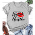 letter printing casual short-sleeved T-shirt nihaostyle clothing wholesale NSYIC68031