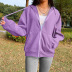 Solid Color Hooded Sweatshirt NSYF68089