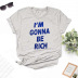 Summer short-sleeved letter printing T-shirt nihaostyle clothing wholesale NSYIC68091