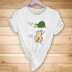 cartoon cute print casual short-sleeved T-shirt nihaostyle clothing wholesale NSYIC68096