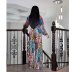 fashion printed bell-bottom pants long-sleeved jumpsuit wholesale clothing vendor Nihaostyles NSXHX68128