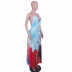 Printed Backless Lace Up Slip Dress NSXHX68130