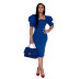 Fashion Puff Sleeves Dress wholesale clothing vendor Nihaostyles NSXHX68133