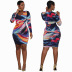 fashion printed tight dress wholesale clothing vendor Nihaostyles NSXHX68144
