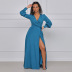 V-neck Dress Large Size French Single Spring New Long Dress wholesale clothing vendor Nihaostyles NSXHX68148
