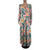 printed split coat floral dress wholesale clothing vendor Nihaostyles NSXHX68150