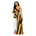 Oblique Shoulder Striped Shirt Dress NSBMF68157