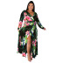 V-neck split casual dress Nihaostyle Clothing Wholesale NSBMF68162